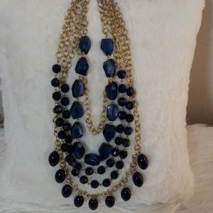 Layered navy necklace